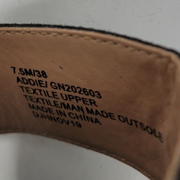 BCBGeneration Addie Women Sandals Size 7.5 Black Ankle Strap Espadrille Platform - Picture 2 of 13